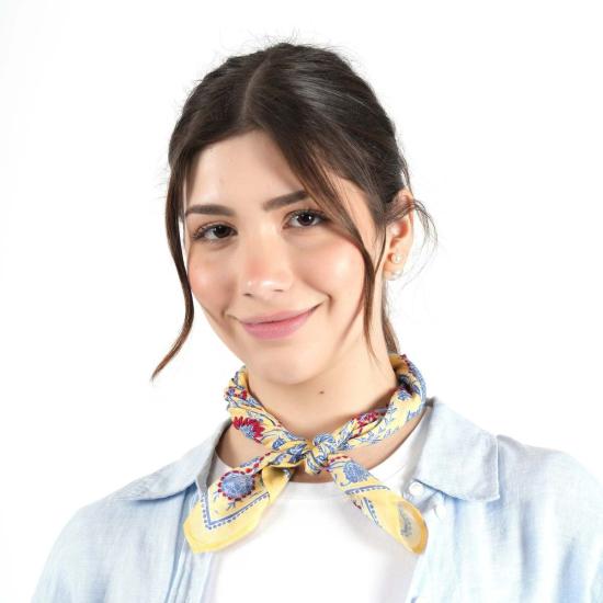  비스마야 머플러/스카프 Vismaya Blooming Peonies 반다나 햇빛 - VISMAYA