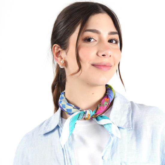  비스마야 머플러/스카프 마라케시 드리밍 반다나 코발트 블루 - VISMAYA