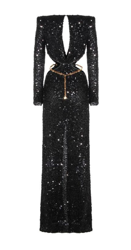 26SS 엘리자베타프랜치 롱 원피스 ABR1561E2 110 NERO - ELISABETTA FRANCHI