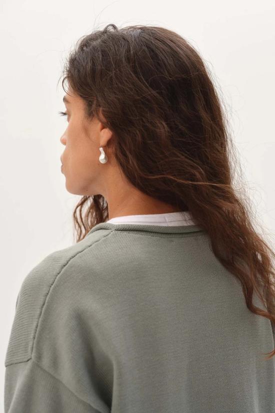  도니 가디건 . 면 니트 롤 - DONNI.