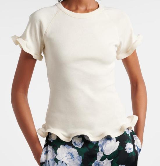 26SS 스텔라 맥카트니 반팔 티셔츠 6J04543SQA51 9200 CREAM - STELLA MCCARTNEY