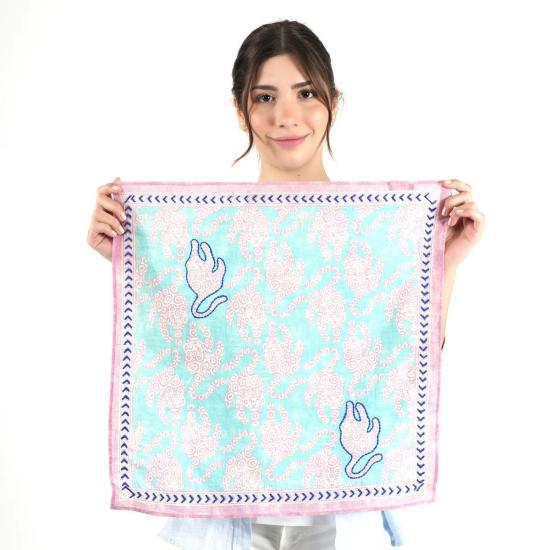  비스마야 머플러/스카프 트로피컬 와일드캣 반다나 틸 - VISMAYA