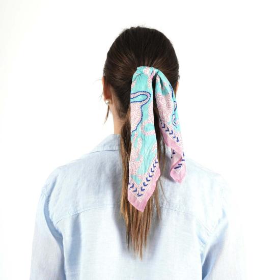  비스마야 머플러/스카프 트로피컬 와일드캣 반다나 틸 - VISMAYA