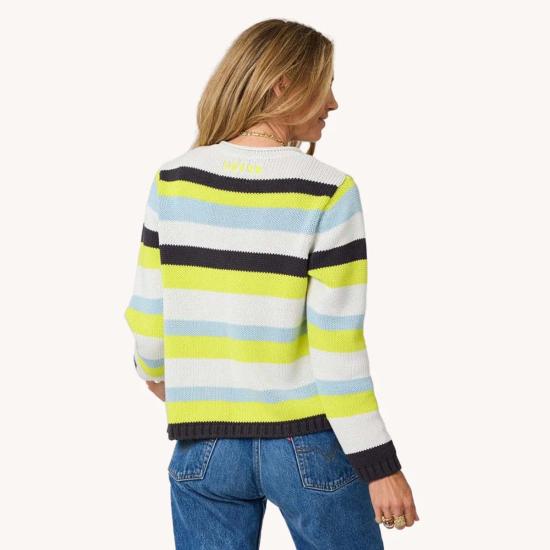  이퀘이션 가디건 에퀴션 스트라이프 보 레로 - EQUATION