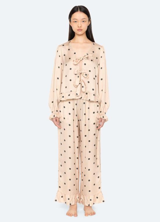  씨뉴욕 라운지 웨어 씨 니 폴렛 PJ 세트 크림 - SEA NY