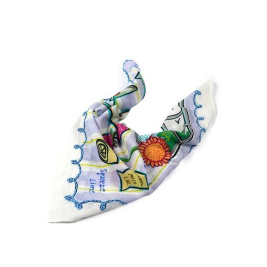  비스마야 머플러/스카프 Vismaya Sunset Sip 코튼 반다나 아이보리 - VISMAYA