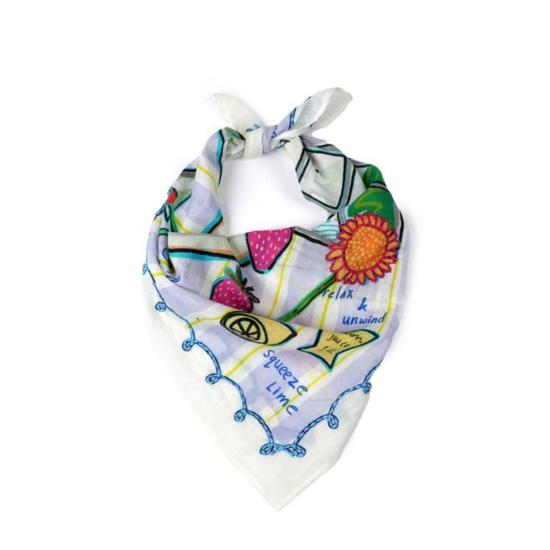  비스마야 머플러/스카프 Vismaya Sunset Sip 코튼 반다나 아이보리