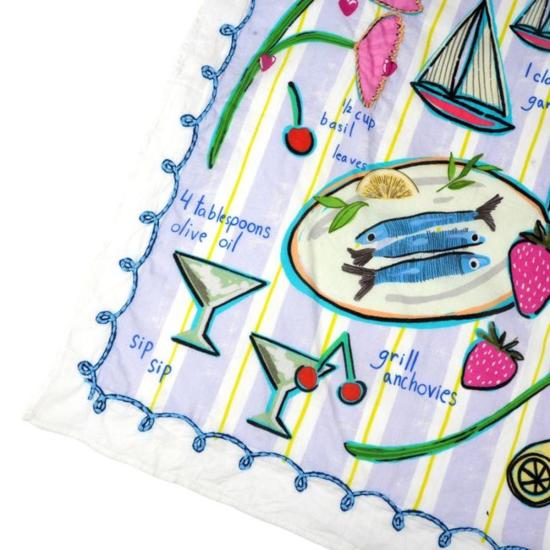  비스마야 머플러/스카프 Vismaya Sunset Sip 코튼 반다나 아이보리 - VISMAYA