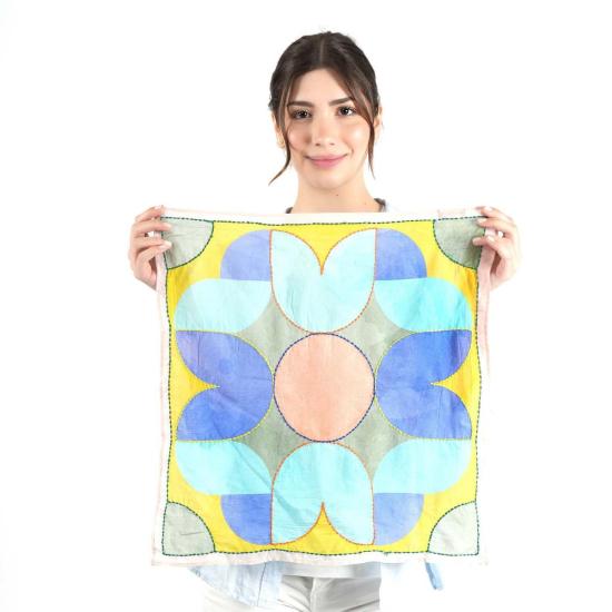  비스마야 머플러/스카프 프리즘 플라워 반다나 세이지 그린 - VISMAYA