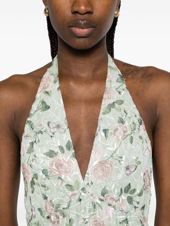 26SS 앨리스 앤 올리비아 롱 원피스 CC604P46528 P395 Verde - ALICE & OLIVIA