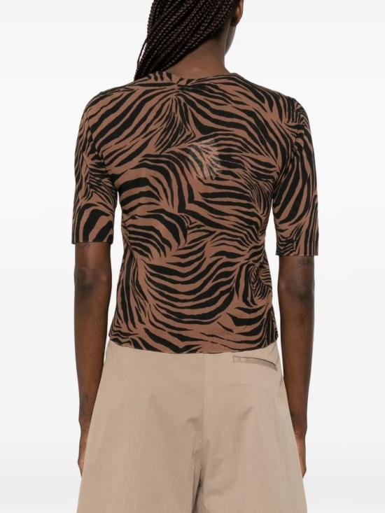 26SS 막스마라 스튜디오 반팔 티셔츠 AGO002 Brown - MAX MARA STUDIO