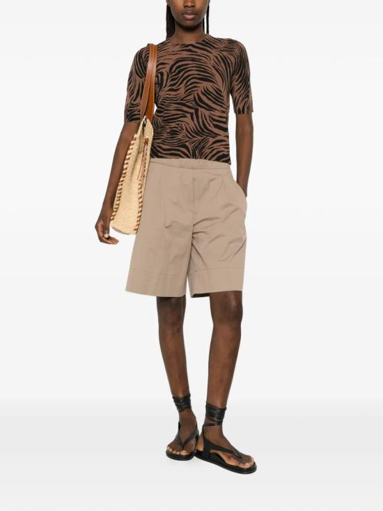 26SS 막스마라 스튜디오 반팔 티셔츠 AGO002 Brown - MAX MARA STUDIO