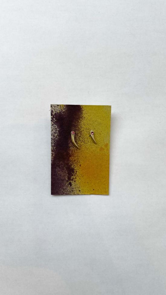  Sibilia 이어링 시빌리아 XS 커바 스터드 귀걸이 (황동/핑크) - OTHER BRANDS