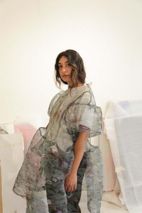  줄리아 호이어 숏 원피스 Julia Heuer Thekla 핸드플리츠 드레스