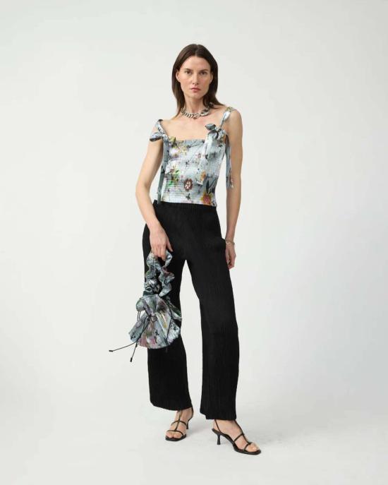  줄리아 호이어 민소매 티셔츠 준 스모크 탑 - JULIA HEUER