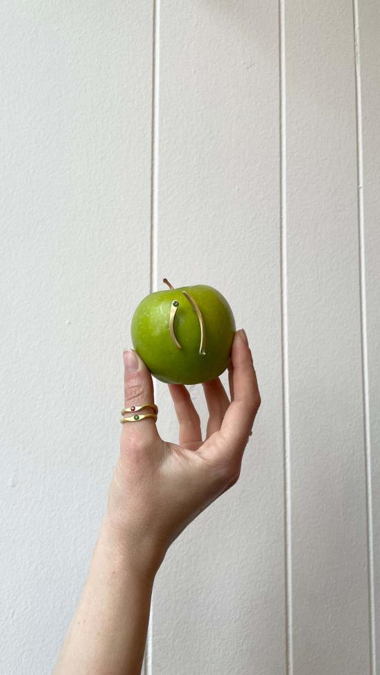  Sibilia 이어링 시빌리아 쿠르바 스터드  (황동/베르데) - OTHER BRANDS