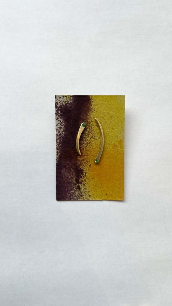  Sibilia 이어링 시빌리아 쿠르바 스터드  (황동/베르데) - OTHER BRANDS