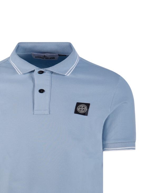 26SS 스톤 아일랜드 오가닉 코튼 피케 컴퍼스 패치 스트레치 슬림핏 숏슬리브 폴로 S152200010 S0018 V004A - STONE ISLAND