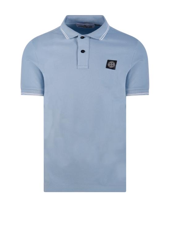 26SS 스톤 아일랜드 오가닉 코튼 피케 컴퍼스 패치 스트레치 슬림핏 숏슬리브 폴로 S152200010 S0018 V004A