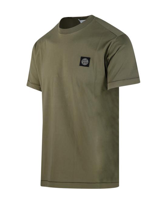 26SS 스톤 아일랜드 60/2 컴퍼스 패치 코튼 저지 슬림 핏 티셔츠 S152100027 S0013 V005G MILITARY GREEN - STONE ISLAND
