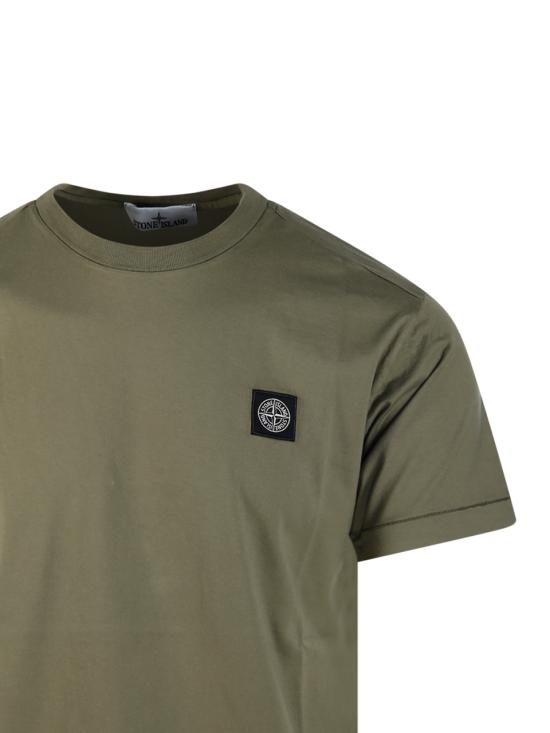 26SS 스톤 아일랜드 60/2 컴퍼스 패치 코튼 저지 슬림 핏 티셔츠 S152100027 S0013 V005G MILITARY GREEN - STONE ISLAND