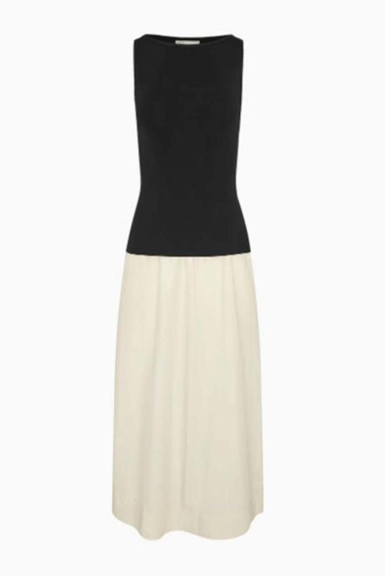  Onia 롱 원피스 오니아 보트넥 믹스 미디어 드레스 - ONIA