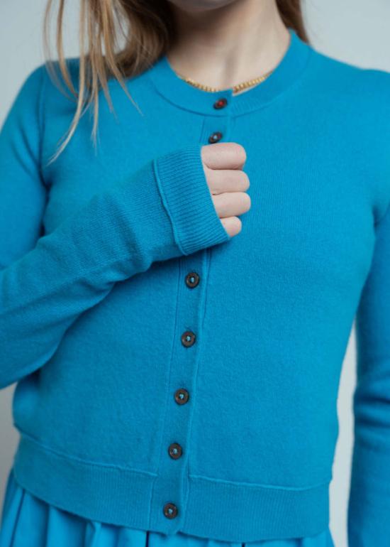  브라조 트리콧 가디건 브라조 트리코 로얄 올 썸스 카디건 풀사이드 - BRAZEAU TRICOT