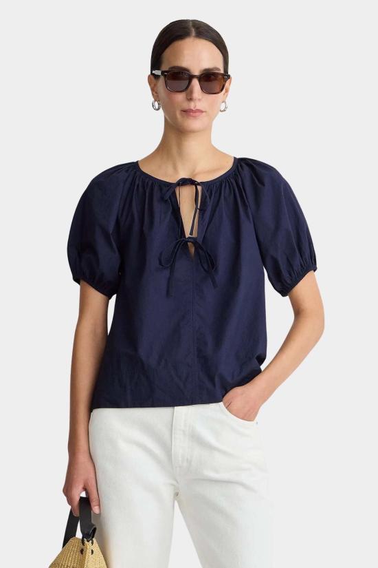  어피스 어파트 블라우스 Apiece Apart Amalie Tie Top Midnight