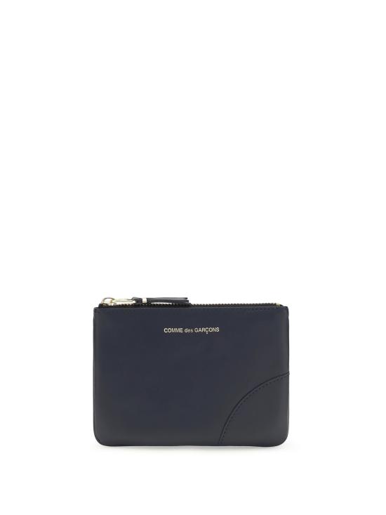26SS 꼼데가르송 클래식 레더 라인 파우치 SA8100 NAVY BLUE