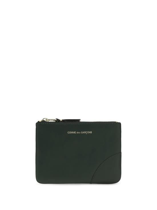 26SS 꼼데가르송 클래식 레더 라인 파우치 SA8100 BGRN GREEN