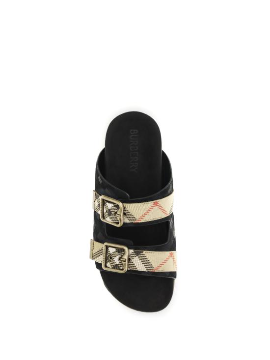 26SS 버버리 체크 스웨이드 얼친 샌들 8118615 A1189 - BURBERRY