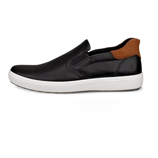 26SS 에코 스니커즈 470834 51866 BLACK COGNAC DOM - ECCO