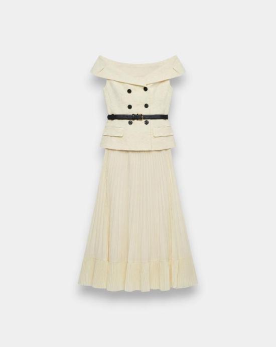 26SS 셀프 포트레이트 미디 원피스 SS26093MAY YELLOW Yellow