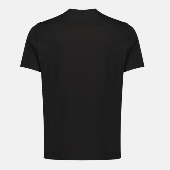 26SS 몽클레어 플록드 로고 코튼 티셔츠 8C00067 8390T 999 BLACK DOM - MONCLER