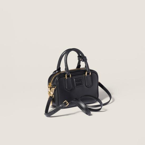 26SS 미우미우 아르카디 레더 백 5BB123 ACR3 F0002 BLACK DOM - MIU MIU