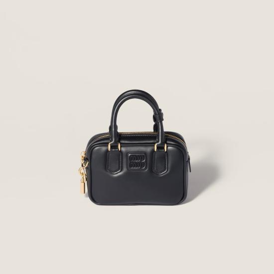 26SS 미우미우 아르카디 레더 백 5BB123 ACR3 F0002 BLACK DOM