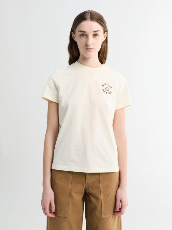 26SS 몽클레어 자수 로고 코튼 티셔츠 8C00030 89AUO 034 DOM - MONCLER