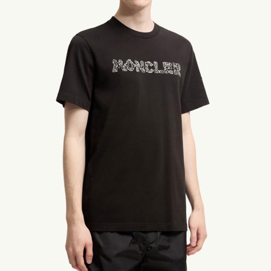 26SS 몽클레어 반팔 티셔츠 8C00025 89AUG 999 BLACK DOM - MONCLER