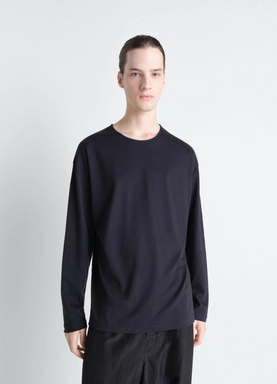 26SS 르메르 코튼 실크 롱슬리브 탑 TS0019 LJ1055 498 URCHIN DOM - LEMAIRE