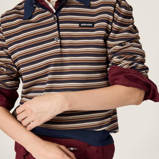 26SS 미우미우 폴로 티셔츠 MML03V 1844 F0627 ALBINO WHITE DOM - MIU MIU