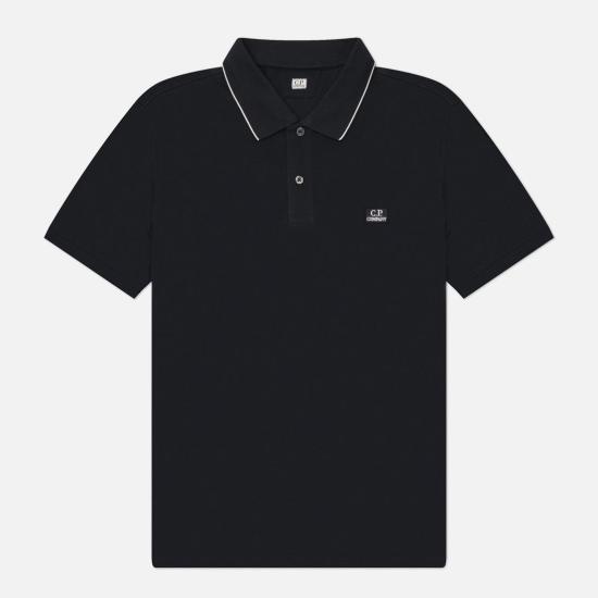 26SS 씨피 컴퍼니 스트레치 피케 스트라이프 칼라 반소매 폴로 셔츠 RCCMPL722A 005263W 888 TOTAL ECLIPSE DOM