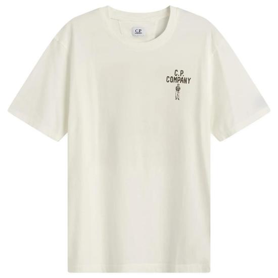 26SS 씨피 컴퍼니 30/1 Pd 저지 숏슬리브 티셔츠 20CMTS174A 110579W 103 GAUZE WHITE DOM