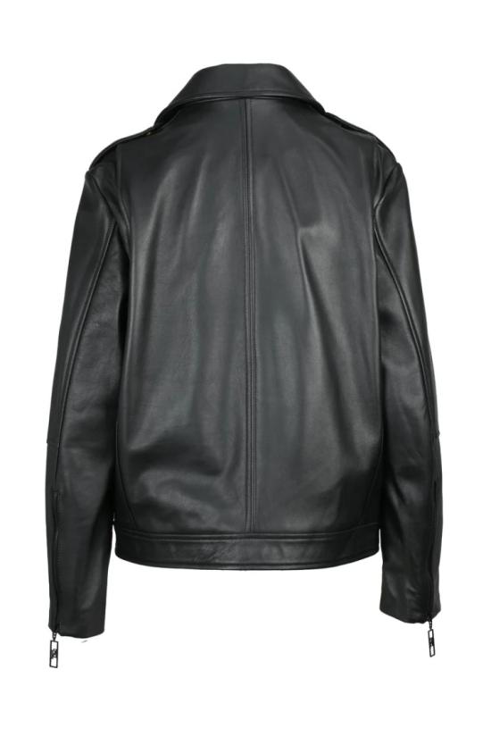  엘리자베타프랜치 자켓 가죽 바이커 재킷 - 블랙 - ELISABETTA FRANCHI