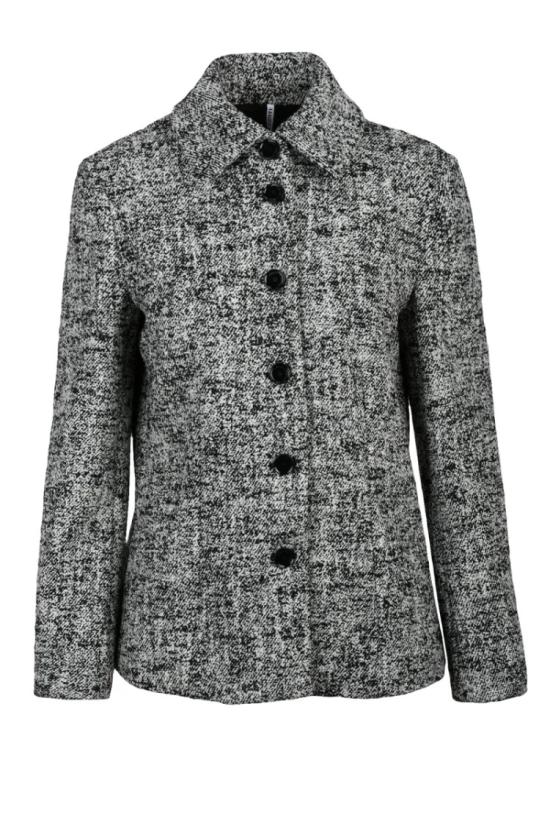  리비아나 콘티 자켓 소프트 재킷 - 화이트/블랙