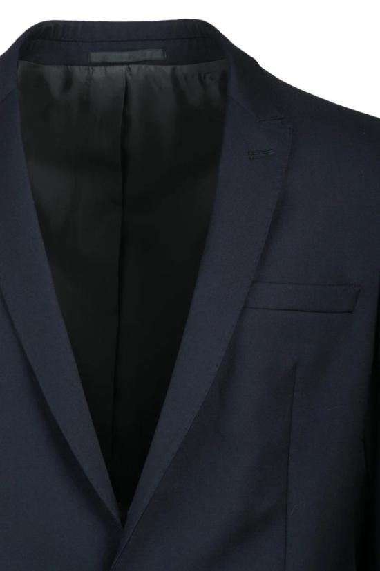  엠포리오 아르마니 자켓 버진 울 재킷 - 블루 - EMPORIO ARMANI