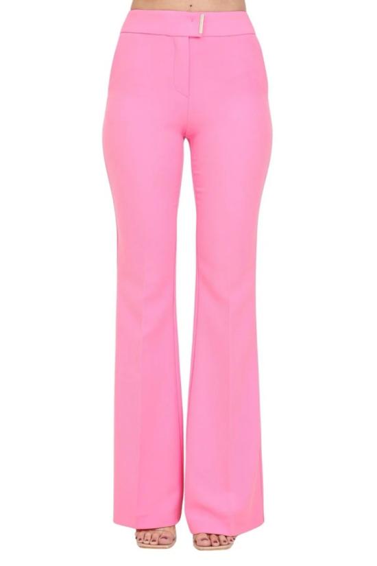  시모나 코르셀리니 스트레이트 팬츠 부드러운 기능성 원단으로 제작된 하이웨이스트 플레어