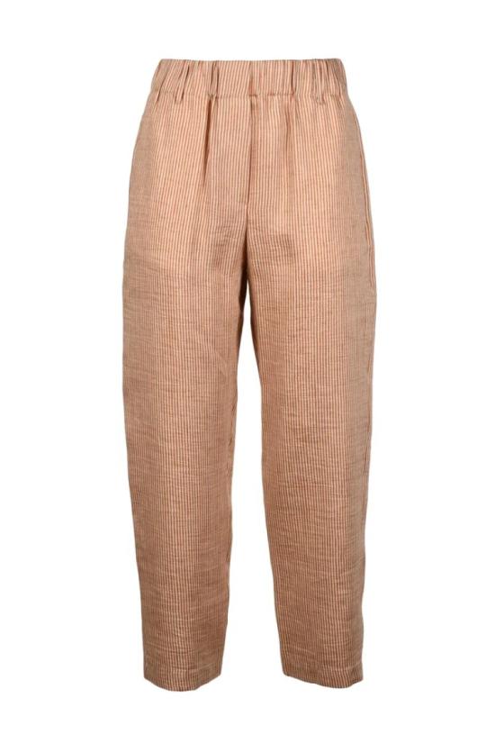  알리지 스트레이트 팬츠 린넨/폴리아미드 치노  - 레드/베이지