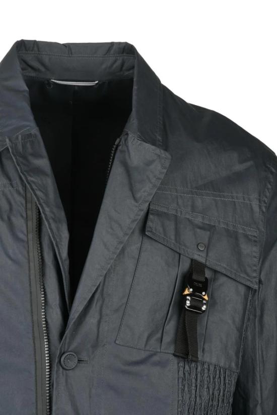  디올 자켓 왁스 코팅 면 코트 - 블루 - DIOR