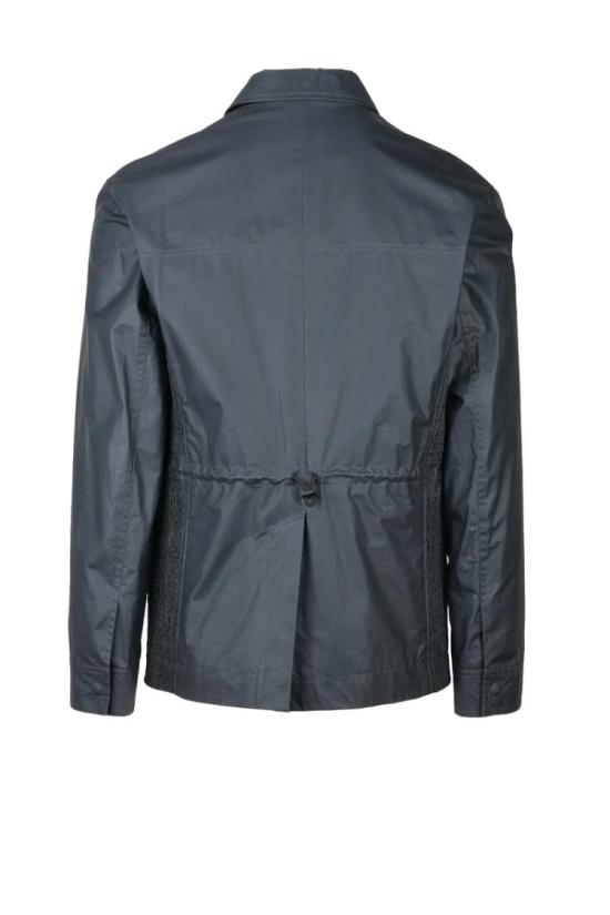  디올 자켓 왁스 코팅 면 코트 - 블루 - DIOR