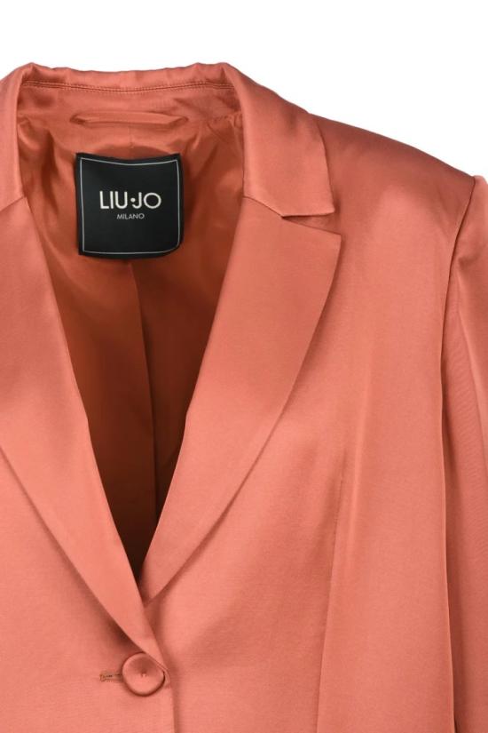 리우조 자켓 새틴 재킷 - 러스트 - LIU JO